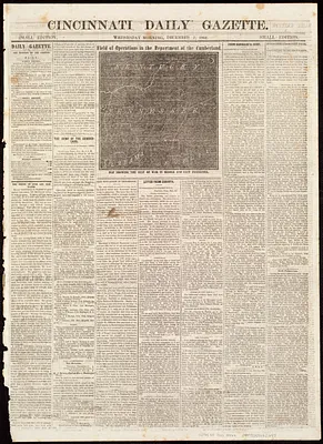 Map showing the seat of war in middle and east Tennessee