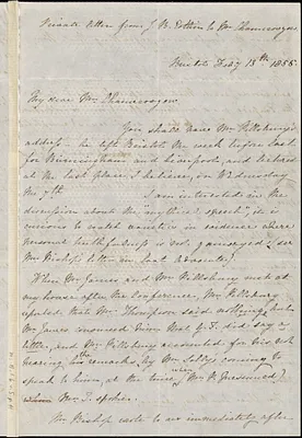 Letter from John Bishop Estlin, Bristol, [England], to Louis Alexis Chamerovzow, 1855 February 13