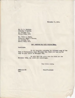 Letters Sent to E.A. Markley, Edwin F. Smith, November 6, 1934