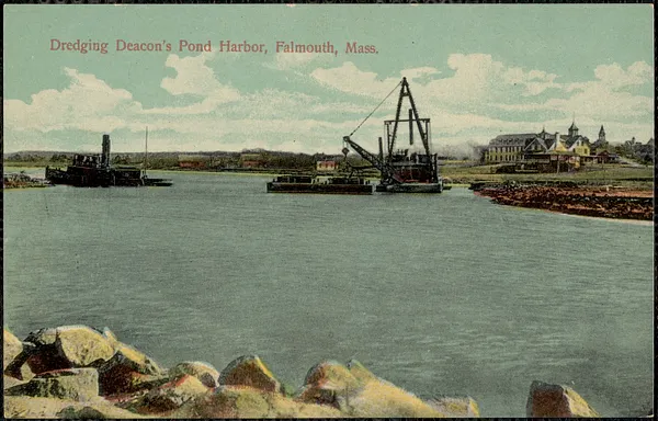 Dredging Deacon's Pond Harbor, Falmouth, Mass.