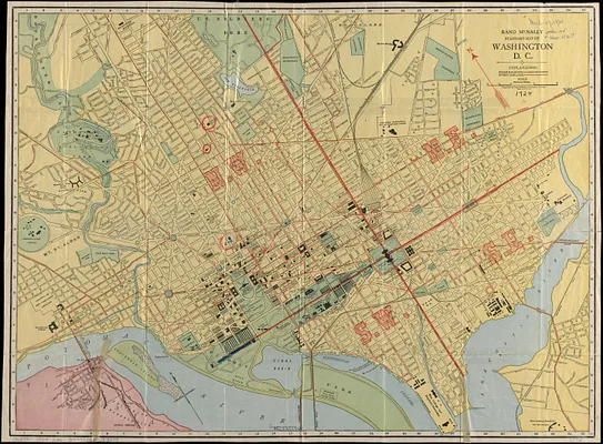 Rand McNally standard map of Washington D.C.