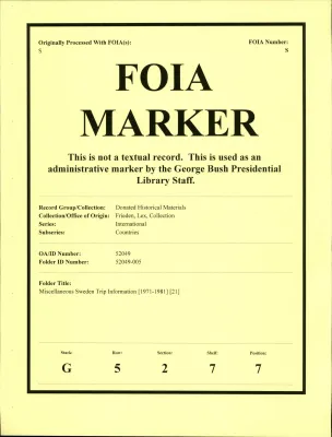 Miscellaneous Sweden Trip Information [1971-1981] [21]