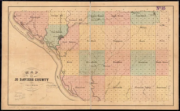 Map of Jo Daviess County, Illinois