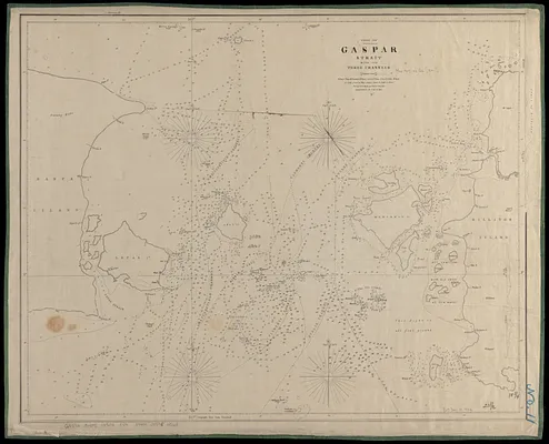 China Sea, Gaspar Strait with its three channels