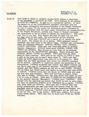 Summary of Conversation Between Edward F. Prichard, Jr.,  and Bert Gross