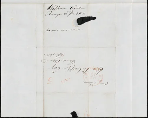 William Cutter to George Coffin, 26 January 1849