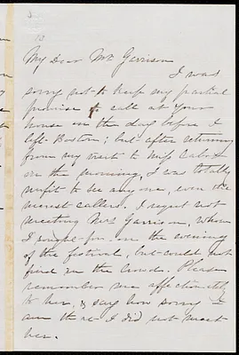 Letter from Martha Griffith Browne, 15 Carroll Place, Bleecker St[reet], New York, [N.Y.], to William Lloyd Garrison, Feb. 5th, [1859?]