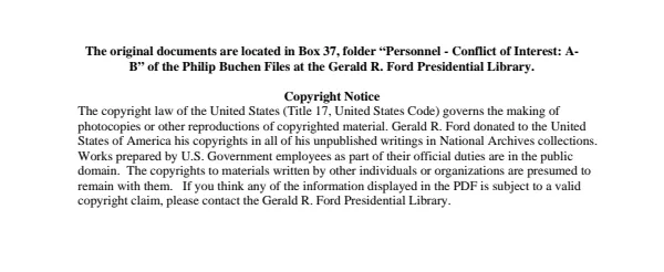 Personnel - Conflict of Interest, A-B