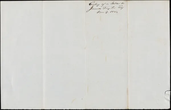 James Taylor to George Coffin, 9 November 1844