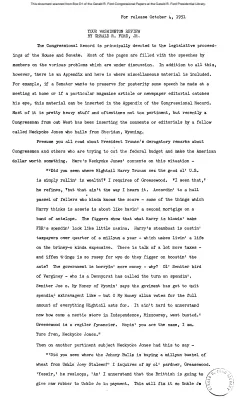 Ford Newsletter, Oct.-Dec. 1951