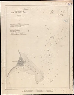 Reconnoissance of Cape Canaveral Shoals on the eastern coast of Florida
