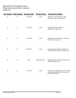 WHSF: Returned, 31-12