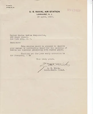 Letters Received, April 20, 1929