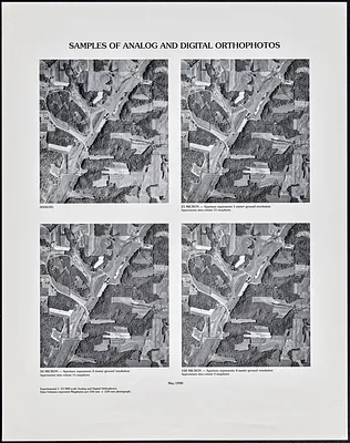Samples of analog and digital orthophotos