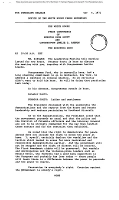 White House - Congressional Leadership Meeting, 5/4/71