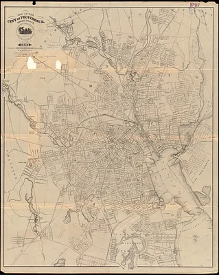 Map of the city of Providence, Rhode Island