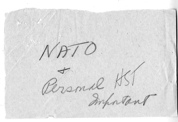Letter from President Harry S. Truman to General Dwight D. Eisenhower with Related Material