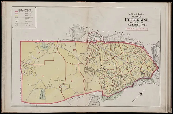 Atlas of the town of Brookline, Norfolk County, Massachusetts