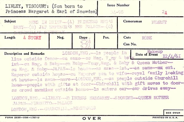 Personalities: Linley, Viscount – Lumpkin, Lt. Gov. Sam