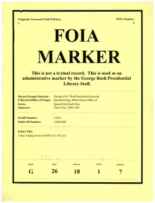 Video Taping Session 5/6/92 [OA 6101] [1]