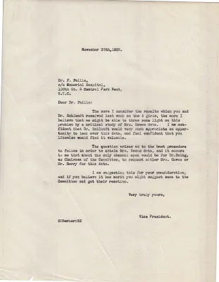 Letters Sent to F. Failla, November 26, 1928