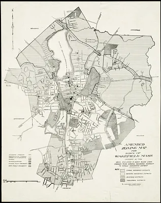 Amended zoning map for town of Wakefield Mass.