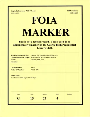 Sam Skinner: 1989 Alpha File K-M [1]
