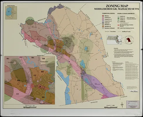 Middleborough, Massachusetts, zoning map