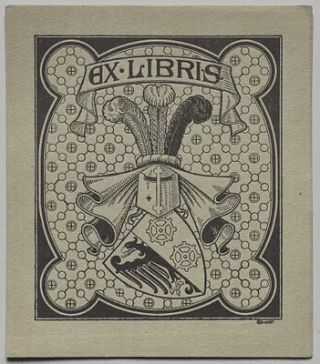 Bookplate: Rudolf R. V. Hoschek