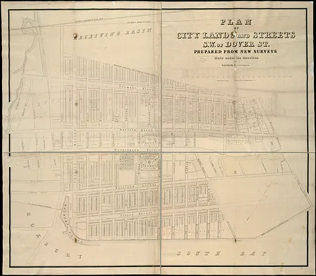 Plan of city lands and streets s.w. of Dover St