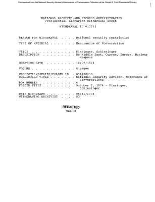 October 7, 1974 - Kissinger, Schlesinger