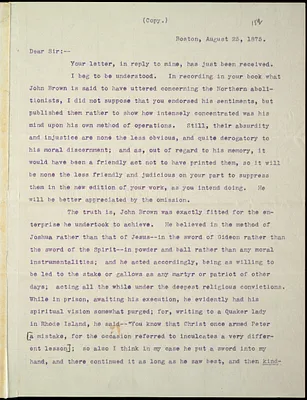 Letter from William Lloyd Garrison, Boston, [Mass.], to Alexander Milton Ross, August 25, 1875