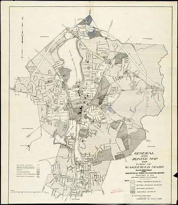 General and zoning map for town of Wakefield Mass.