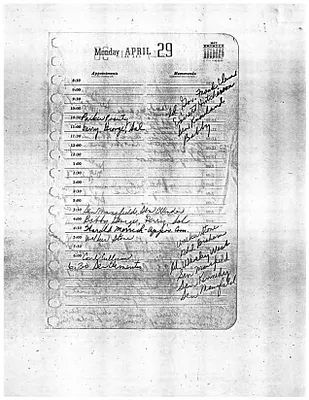 Lyndon Johnson's 1957 Desk Diary, beginning 4/29/1957