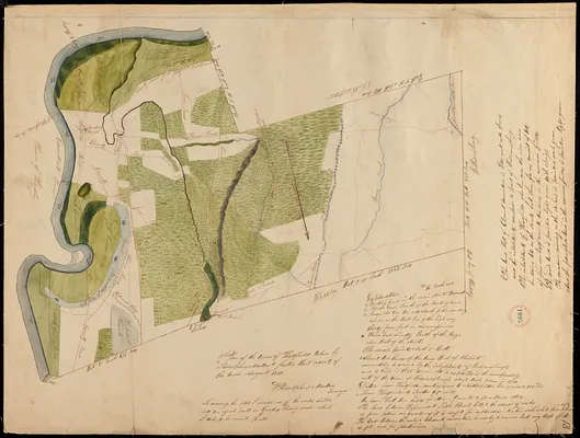 Plan of Hatfield made by Rodolphus Morton, dated August, 1830