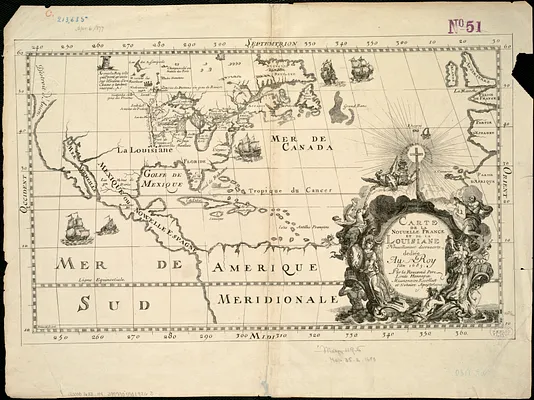 Carte de la Nouuelle France et de la Louisiane nouuellement découuerte