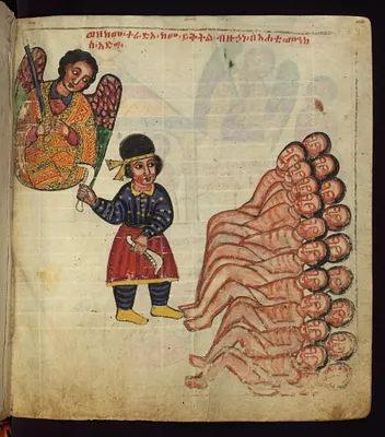 The Archangel helping Samson to kill his enemies
