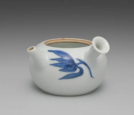 Teapot from Tea Set with Orchids