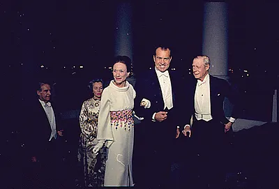President Nixon greets the Duke and Duchess of Windsor