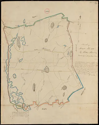 Plan of Shrewsbury made by Henry Snow, dated 1830