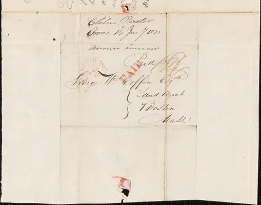 Elihu Baxter to George Coffin, 14 January 1833