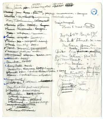 Christmas Gift List of Bess Wallace Truman