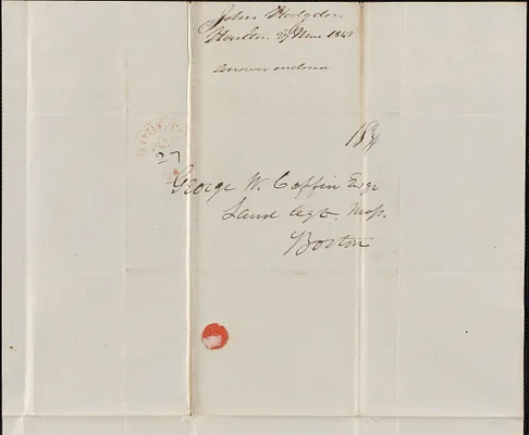 John Hodgdon to George Coffin, 24 February 1843