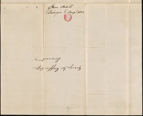 Ira Fish to George Coffin, 3 August 1843