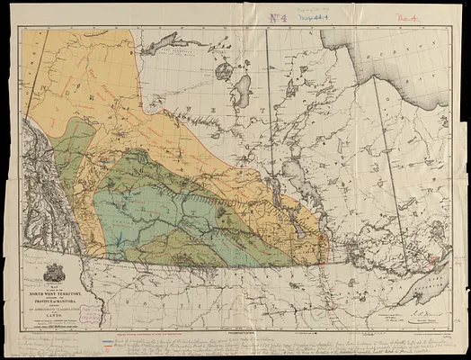 Map of part of the North West Territory, including the province of Manitoba
