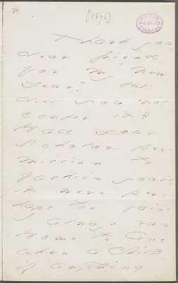 Your Scholar (Emily Dickinson), Amherst, Mass., autograph letter signed to Thomas Wentworth Higginson, January 1874