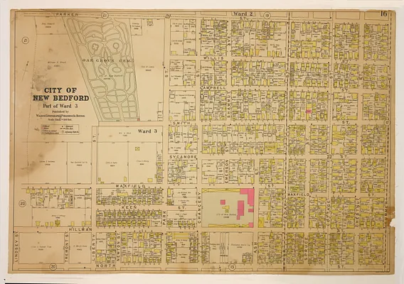 Atlas of the City of New Bedford, Part of Ward 3, plate 16