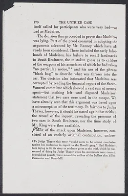Herbert Brutus Ehrmann Papers, 1906-1970. Sacco-Vanzetti. Drafts of parts of chapters. Box 5, Folder 1, Harvard Law School Library, Historical & Special Collections