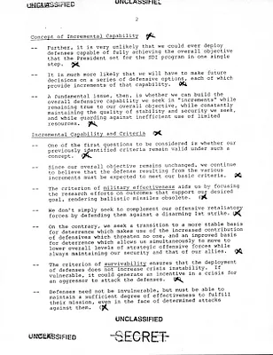 NSDD 261 Consultations on the Strategic Defense Initiative (SDI) Program