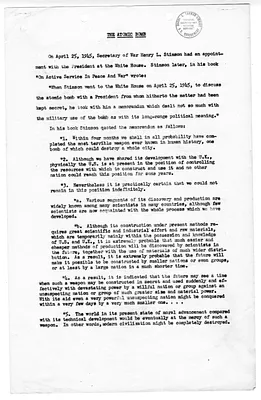Memorandum, "The Atomic Bomb"